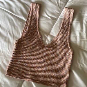 pink space dye crop top